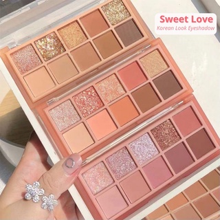 Image of Eyeshadow Sweet Love Korean Look Premium Eyeshadow Pigmented 10 warna