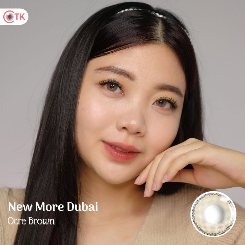 Softlens NEW MORE DUBAI 14.5 MM OCRE BROWN MINUS -0.50 S.D -10.00 by CTK