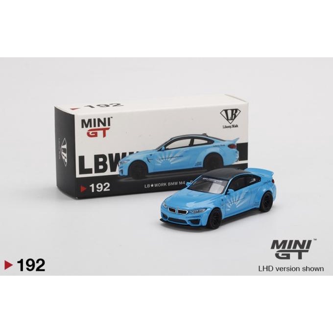 1/64 MGT 192 LB WORKS BMW M4 Baby Blue Diecast Micro Scale Miniatur