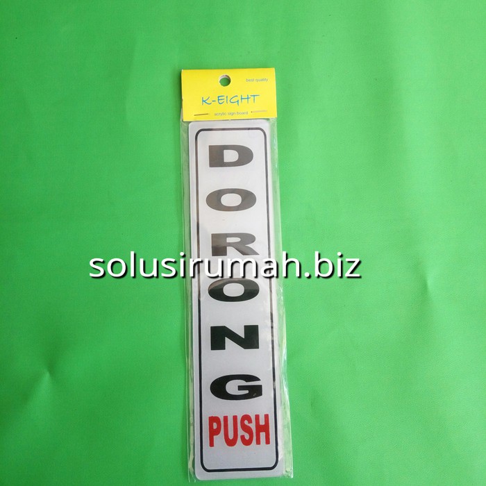 LABEL ACRYLIC 4.6*19.4CM DORONG PUSH SIGN BOARD TANDA AKRILIK