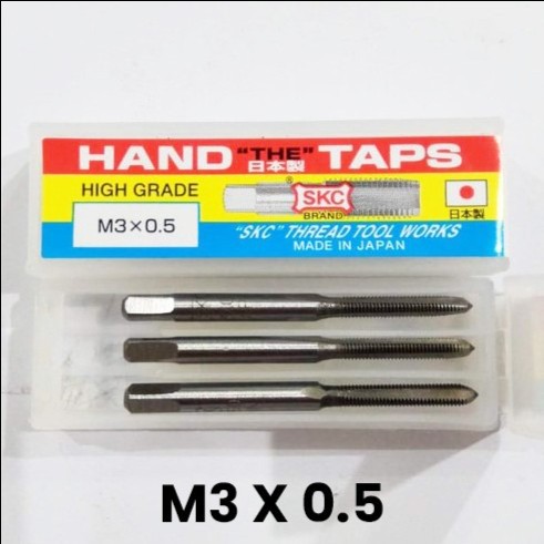 SKC mata Tap M3 x 0.5 - Hand Tap 3 x 0.5 isi 3 pcs