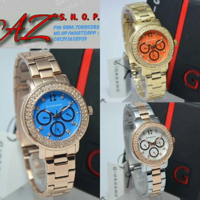 Jam Tangan Wanita Giordano P2698 Rantai Original Murah