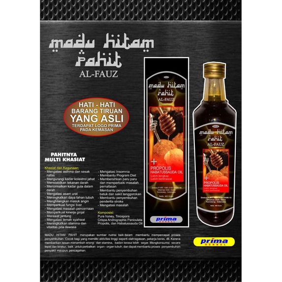 

Madu Hitam Pahit Al-Fauz Prima Herbal