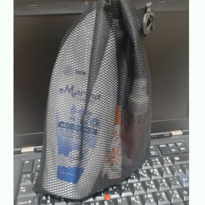 Pouch Bag Pria Wanita Bahan Jaring Tas Handuk Pouch Alat Mandi - Hitam