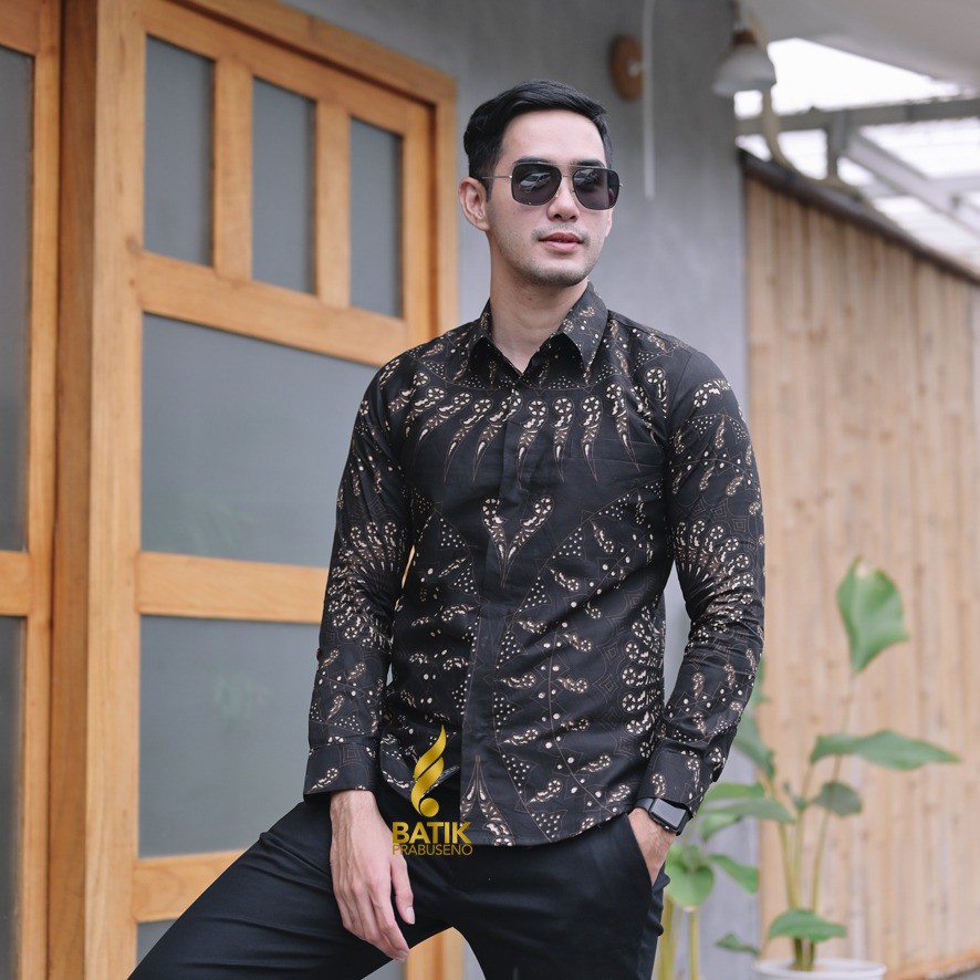 Cakra Wangsa Kemeja Batik Slim Fit Original Ori Prabuseno Couple Seragam Kerja Casual Kantor Jumbo M