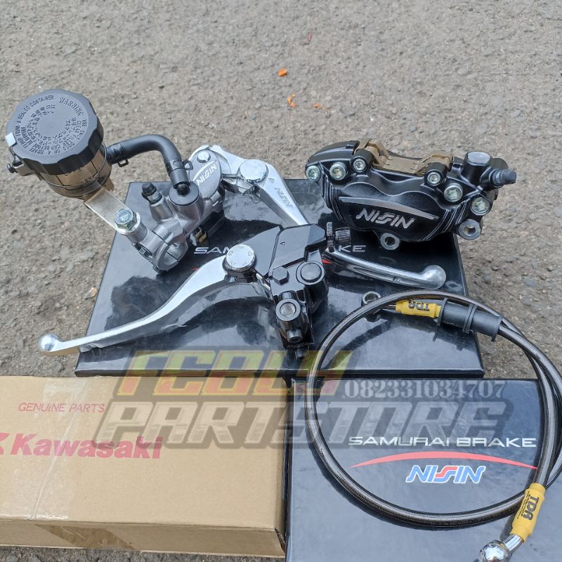 PAKET SET MASTER REM NISSIN SAMURAI RADIAL SET HANDLE KOPLING Z900 ZX900 KAWASAKI KALIPER NISSIN SAM