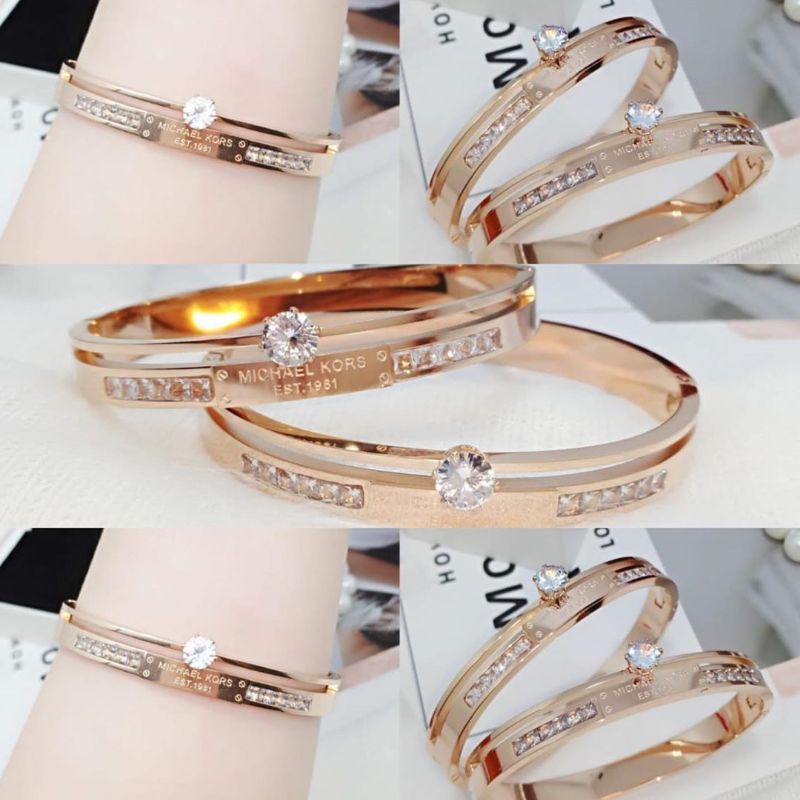 GELANG TITANIUM WANITA TERLARIS GELANG WANITA ANTI KARAT