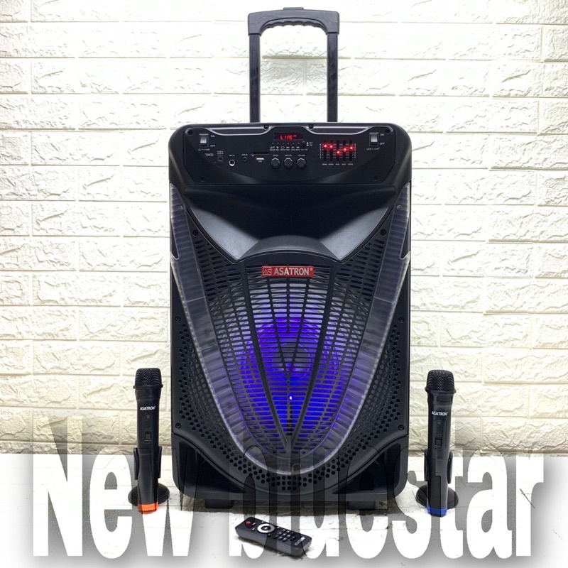 Speaker Portable Wireless Asatron Diamond HT 8873 UKM Original 15 inch Bluetooth