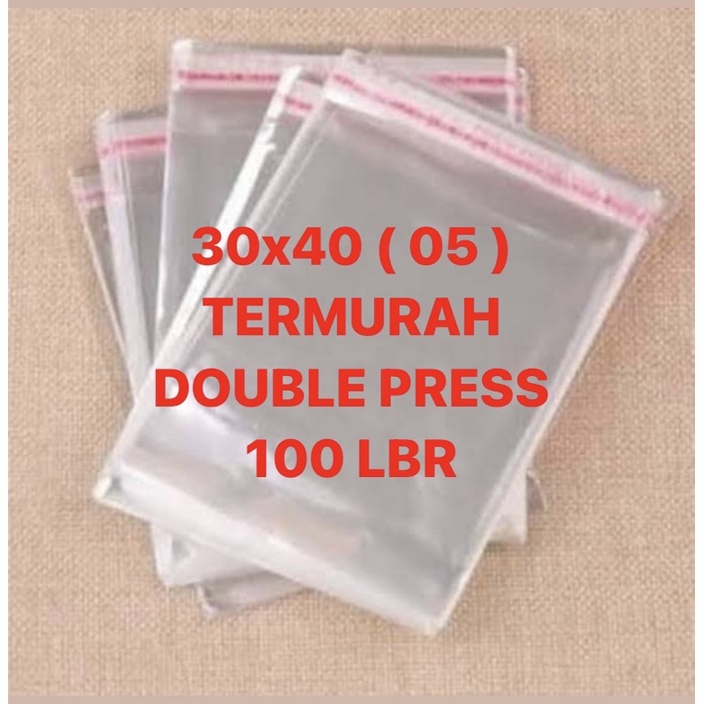 30x40 05 | PLASTIK OPP SEAL BAJU TIDUR GARMEN ISI 100 PCS | 24 MICRON