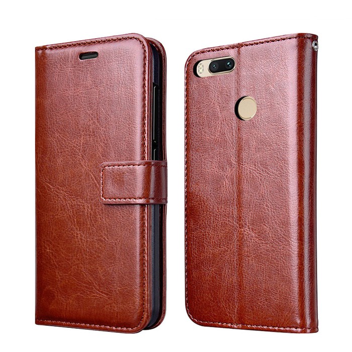 KEREN BANGET LEATHER FLIP COVER WALLET Xiaomi Mi A1 Mi 5X MiA1 Mi5X case hp dompet