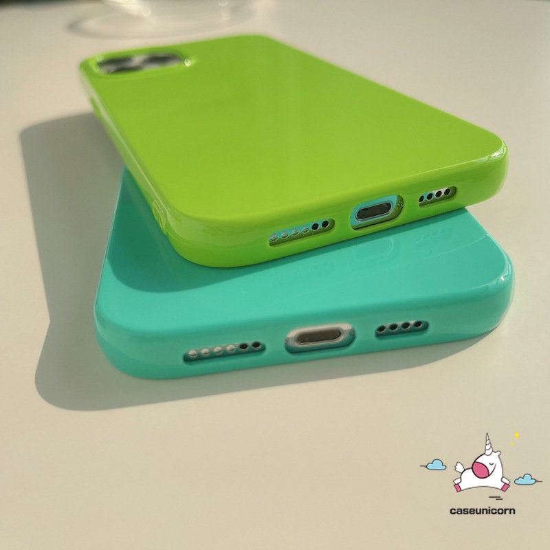 Soft Case TPU Warna Permen Glossy Untuk IPhone 11 XR 7 8 Plus 7plus 8plus 13 14 Pro Max 14 Plus 14 Pro