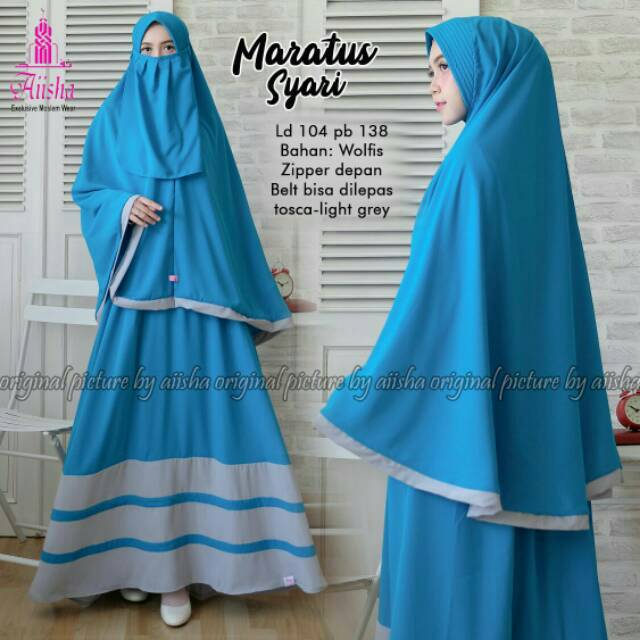 Gamis wolfis Syari Maratus AIISHA