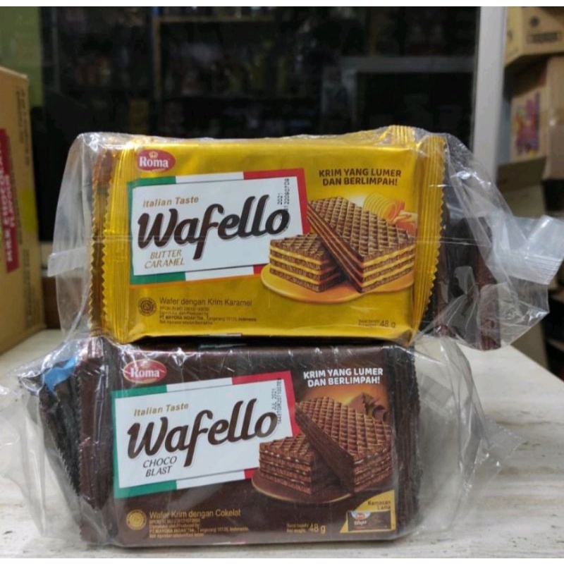 

Roma wafello 48 gram ( 1 pack isi 10 pcs )