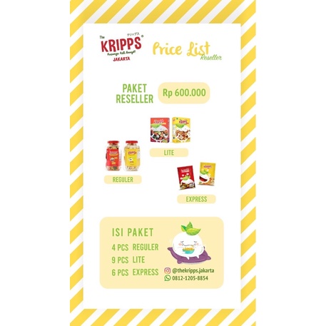 

PAKET RESELLER THE KRIPPS/VEGAN SNACK