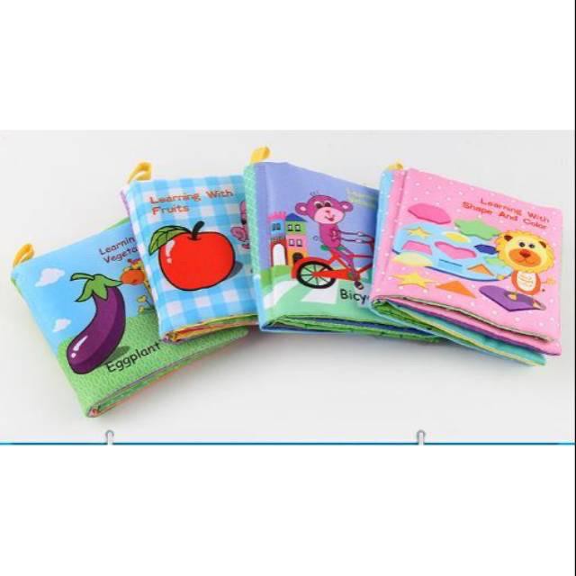 Buku kain bayi Buku Cerita Inggris Anak buku kain soft book buku bantal