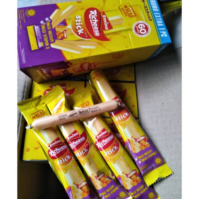 

EMINA RICHEESE KEJU SOSIS 1DUS ISI 10PCS BONUS 1PC