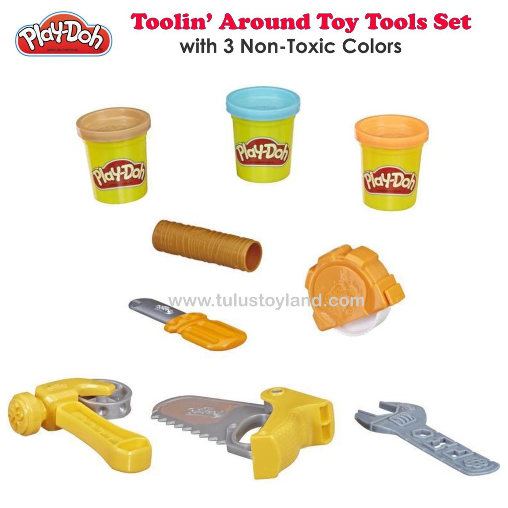 Play Doh Toolin Around Growin Garden Toy Tools Set Mainan Berkebun Bertukang Asli Playdoh Original