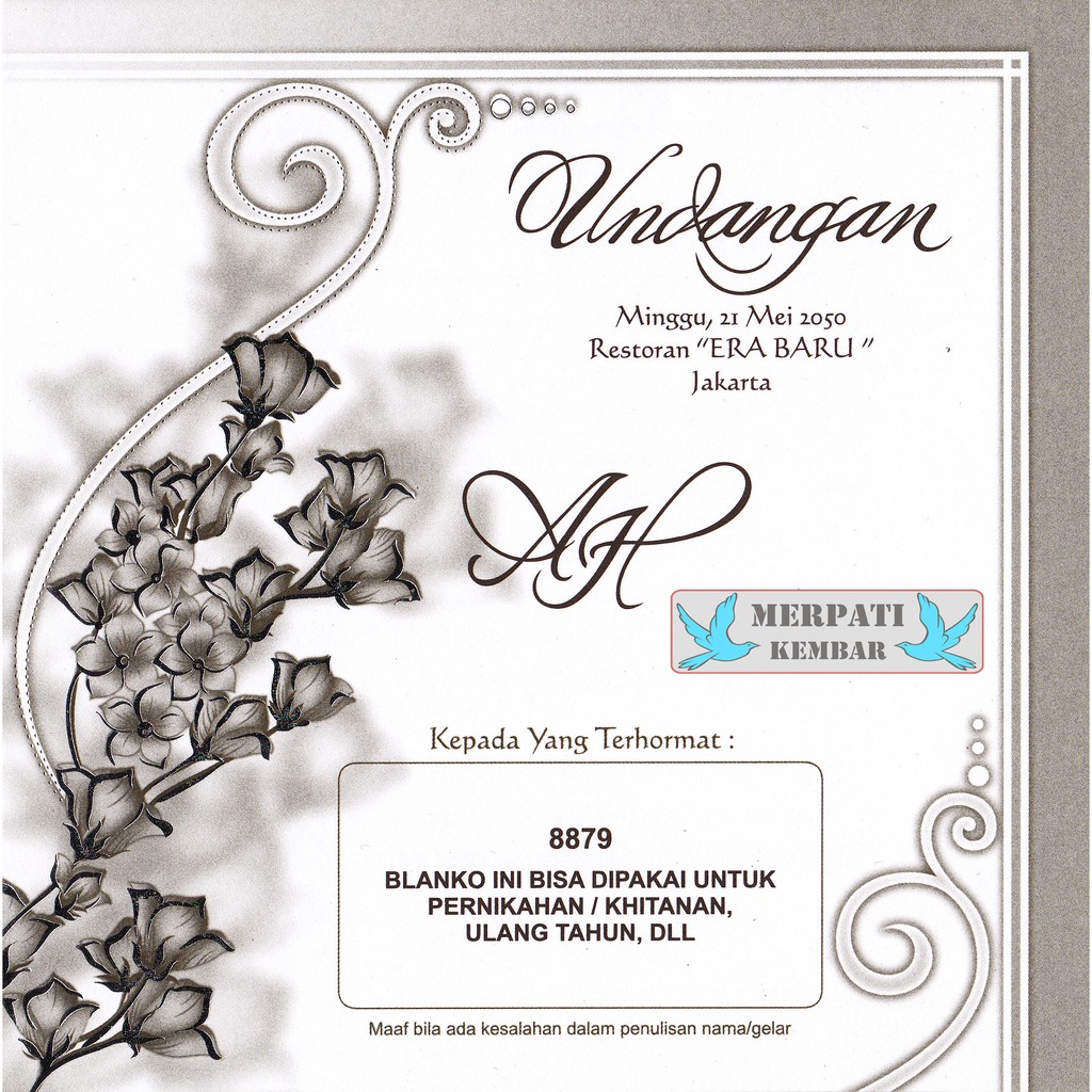 55 Koleksi Contoh Undangan Pernikahan Kembar Gratis Terbaru