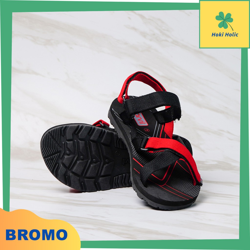 CARVIL SANDAL GUNUNG PRIA BROMO-GM BLACK/RED TERMURAH - SANDAL GUNUNG CARVIL