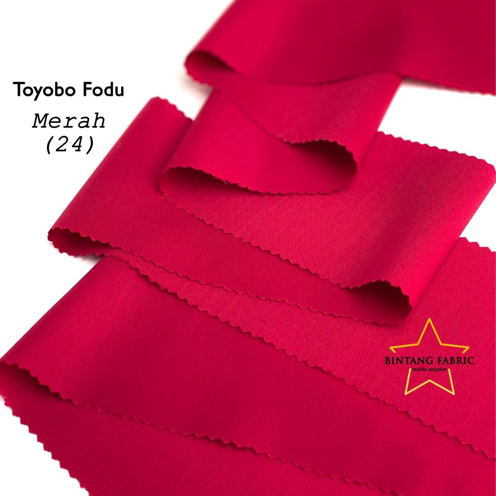 Bahan Kain Katun TOYOBO FODU 1 meter-Merah