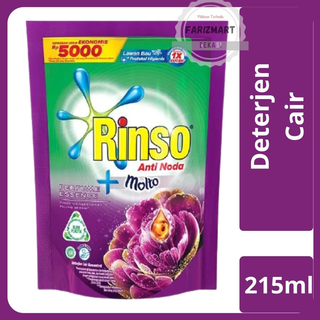 Rinso Cair + Molto Perfume Essence Deterjen Cair 215ml