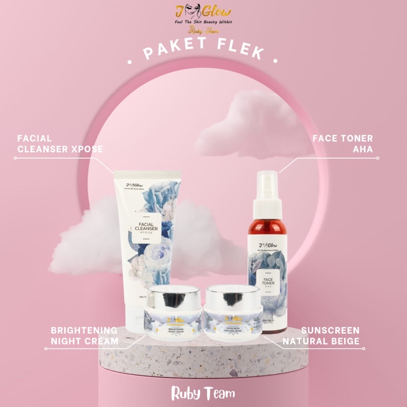 JGLOW SKINCARE PAKET FLEK WHITENING CREAM WAJAH UNTUK  FLEK-2