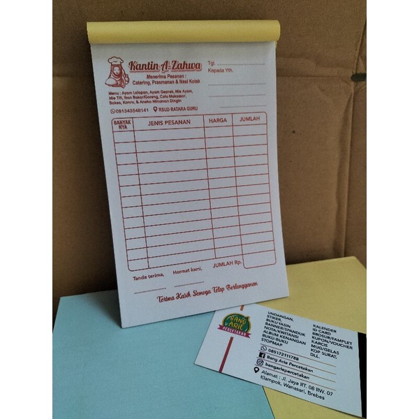 

NOTA MURAH UKURAN 1/4 FOLIO