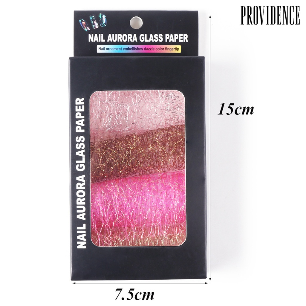 Providence 1 Kotak Stiker Kuku 3D Bahan Mesh Untuk Nail Art Wanita