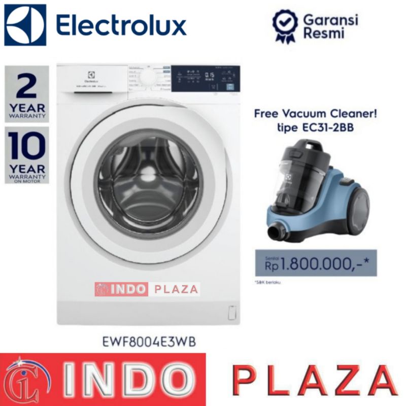 MESIN CUCI ELECTROLUX EWF8004E3WB FRONT LOADING 8 Kg ULTRAECO