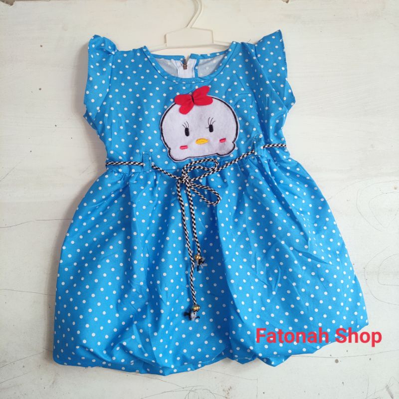 Dress balon anak 1 2 tahun baju anak cewek perempuan ( dress balon dopi )