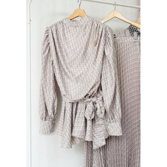 kind blouse monogram khaki vanilla hijab