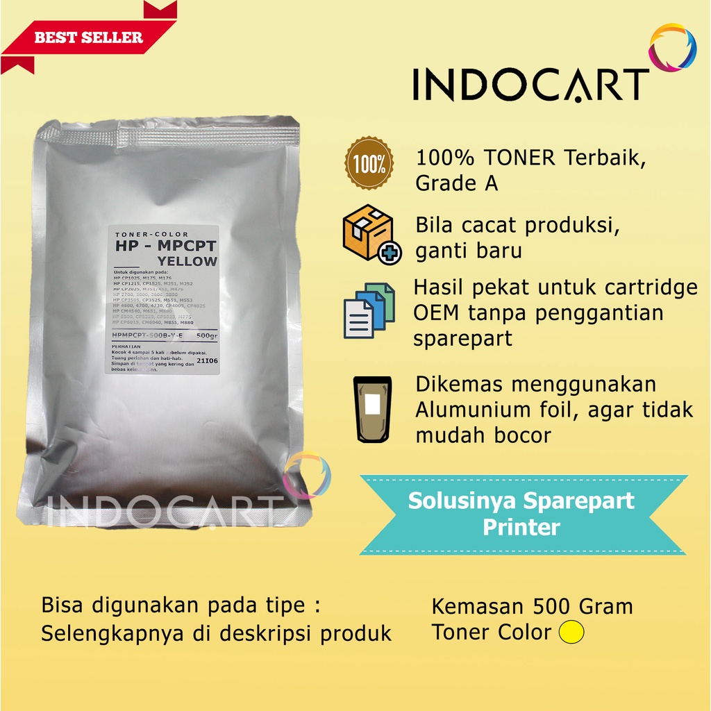 Serbuk Toner Warna MPCPT-826A 827A-HP M855 M880-500gr