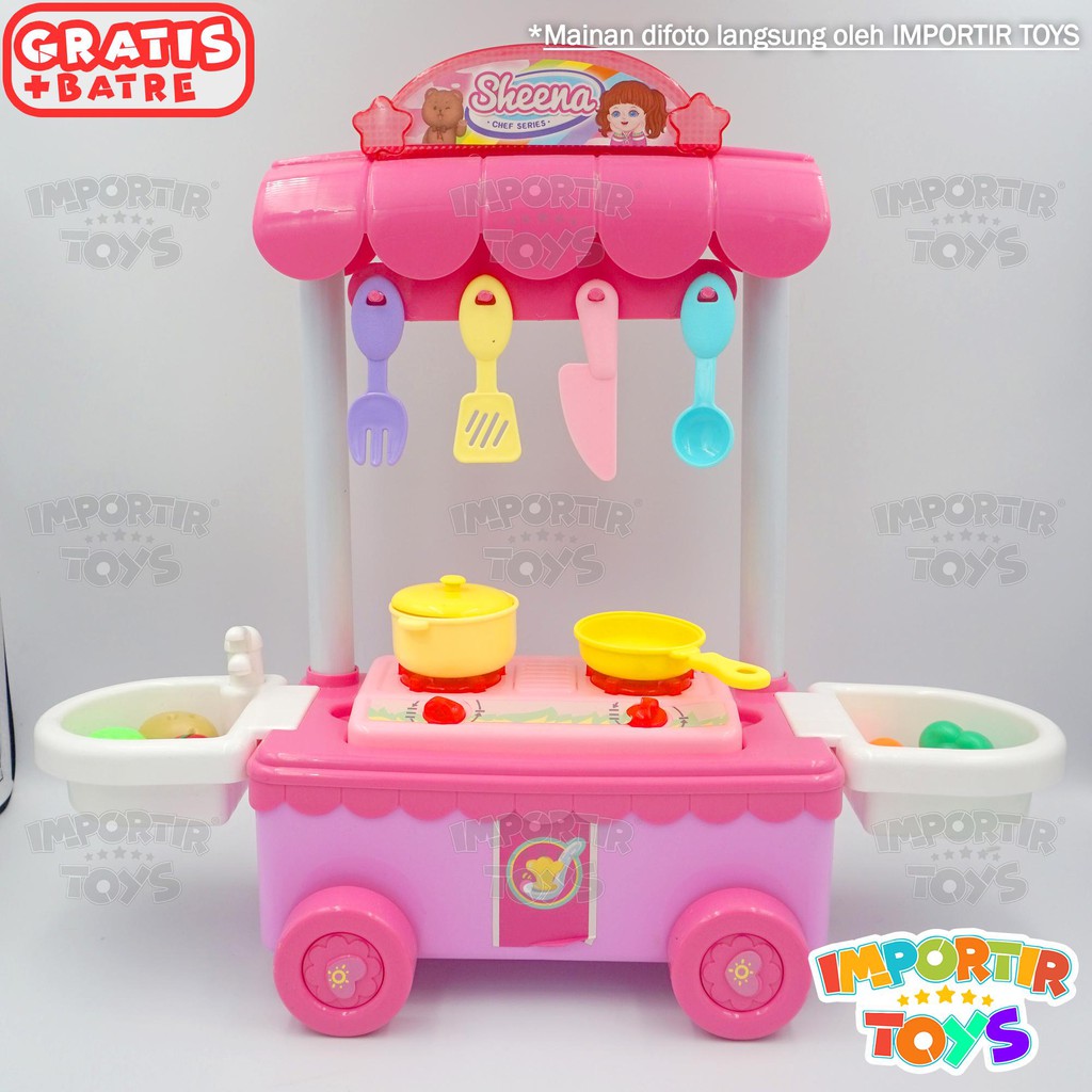 Mainan Kitchen PLAY SET IMPORTIR TOYS FREE BATRE bisa MENYALA lengkap dgn MUSIK