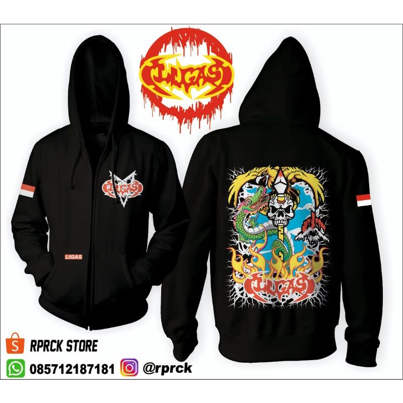 JAKET ZIPPER HOODIE LIGAS  (DRAGON OCEAN) LIGAS INDONESIA