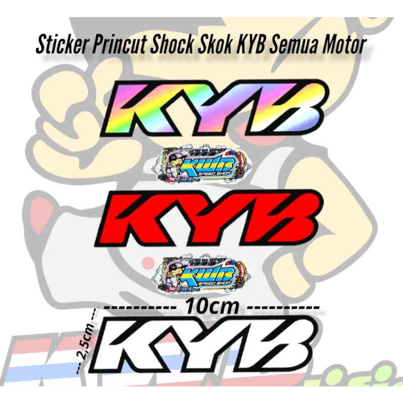 emblem shock skok logo kyb sticker princut shock skok depan logo kyb harga 1 set sepasang kanan kiri