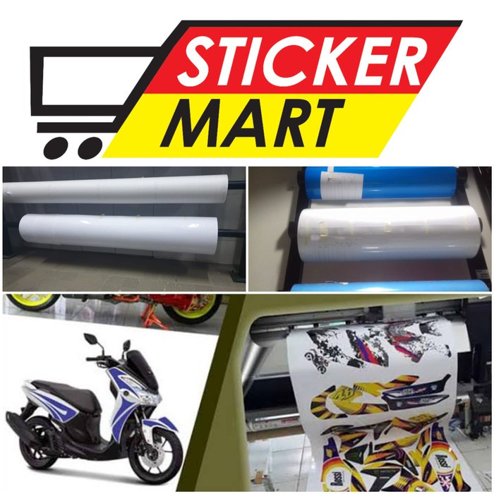 

Sticker Vinyl White Glossy 122cm utk Print decal (mirip Orajet)