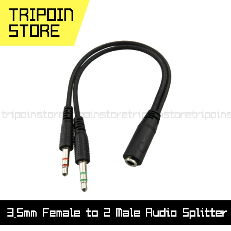 Audio Splitter Combiner Adapter for Headset Headphone Gaming