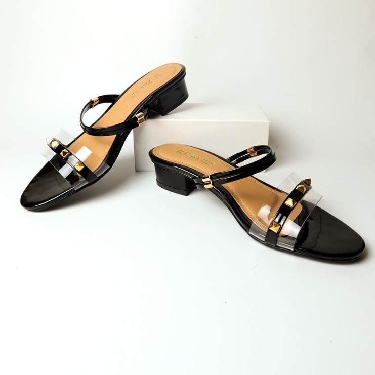 sandal wanita ukuran besar jumbo 41 42 43 44 45 sandal heels big size hak tahu 3cm sendal pesta casual formal style simple elegant