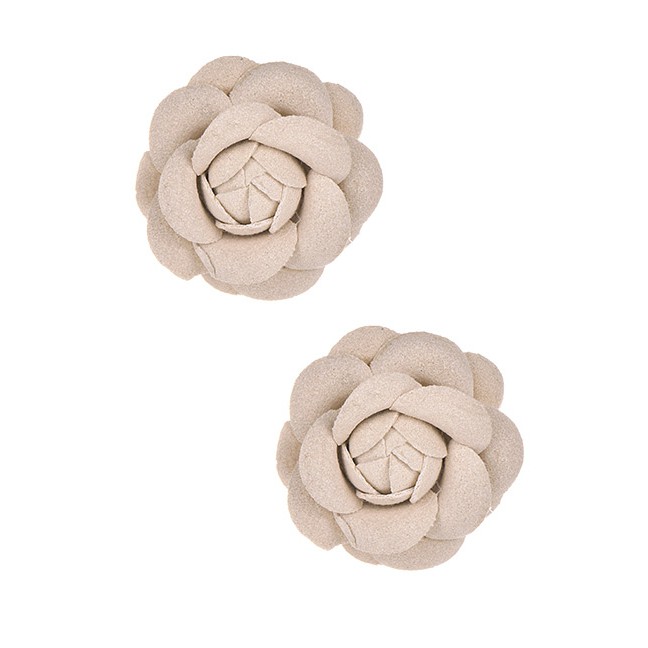 LRC Anting Tusuk Fashion Fleece Flower Earrings F3327X