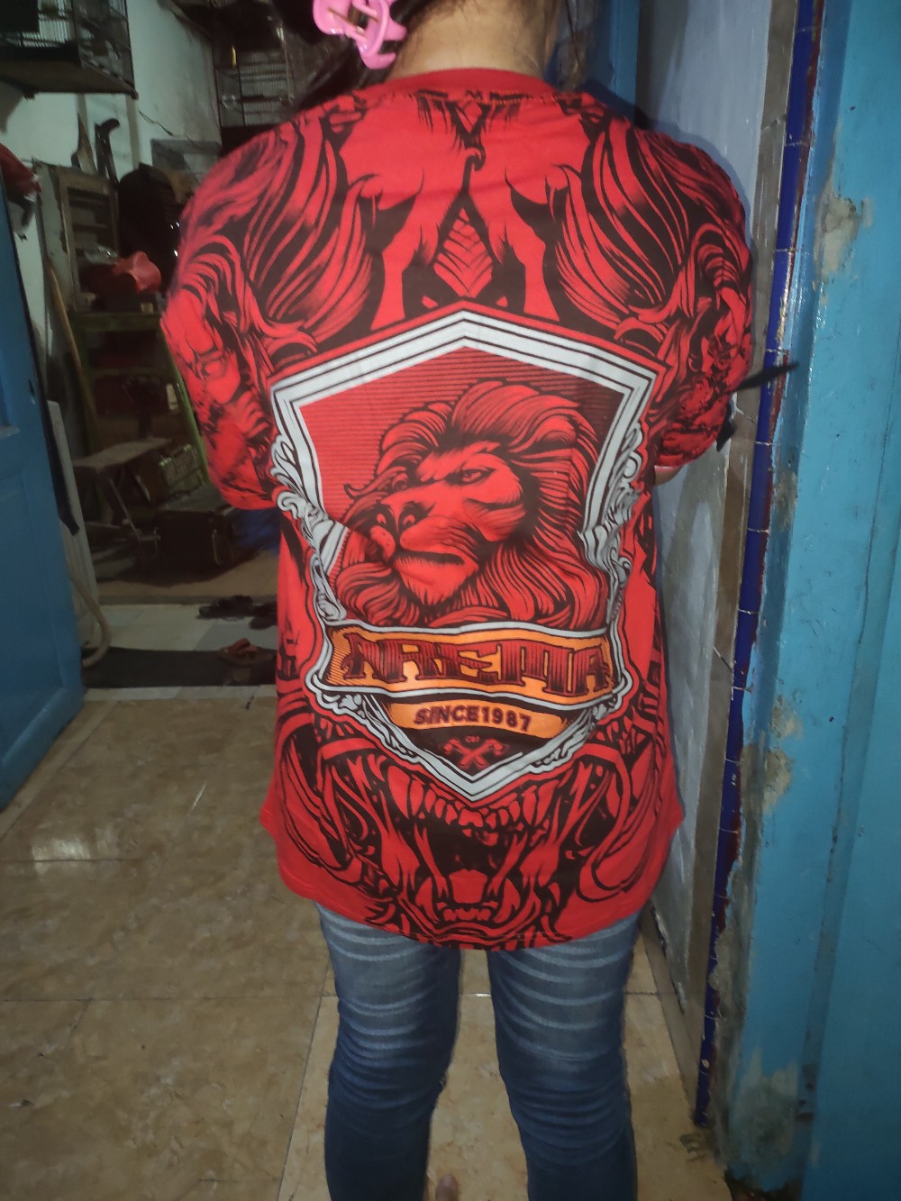 Baju Kaos Arema Aremania Baru Murah Bahan Katun Mboissam Kc 10
