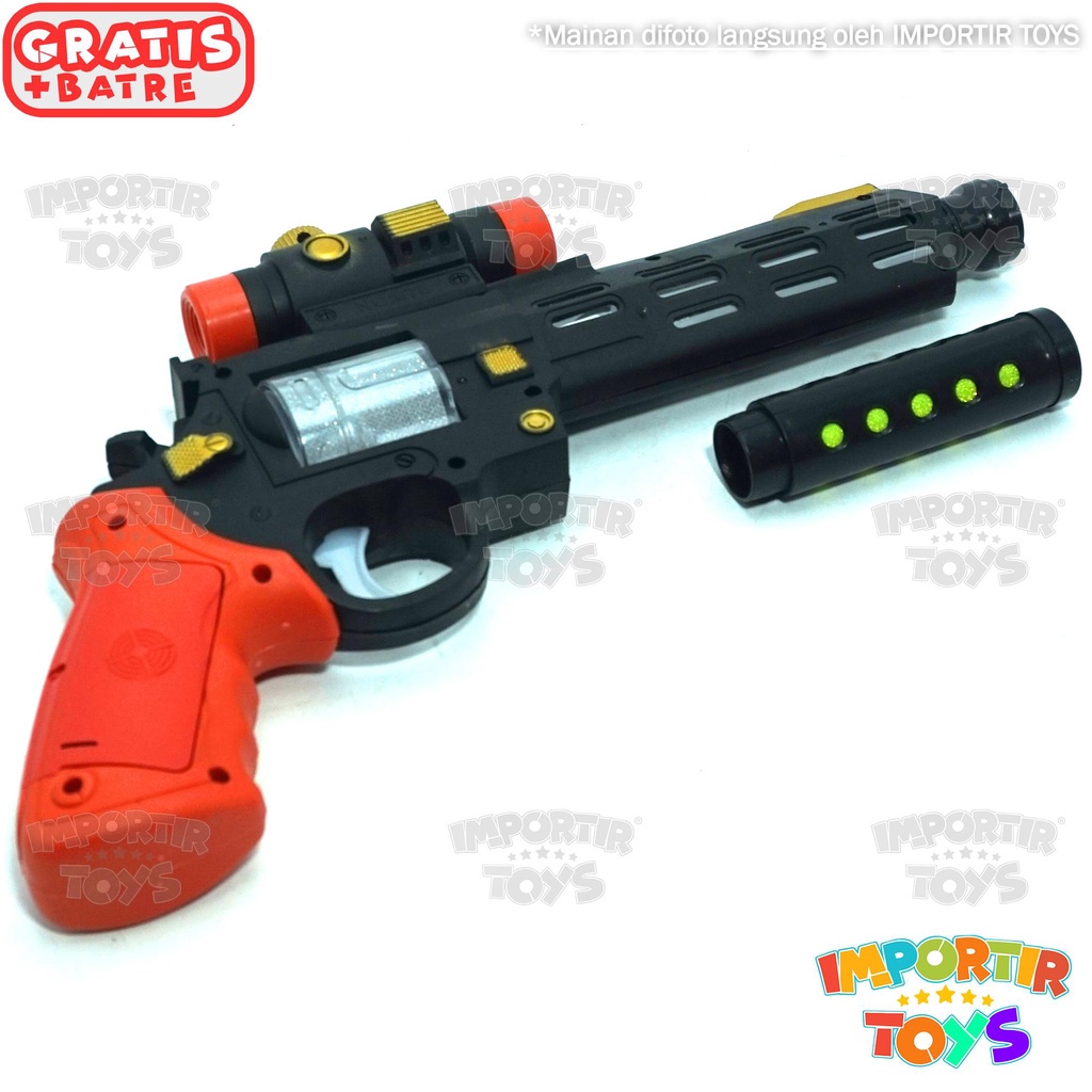 Tembakan Pistol Anak Bercahaya dan Suara Mainan Pistol Bayi Toys Kid