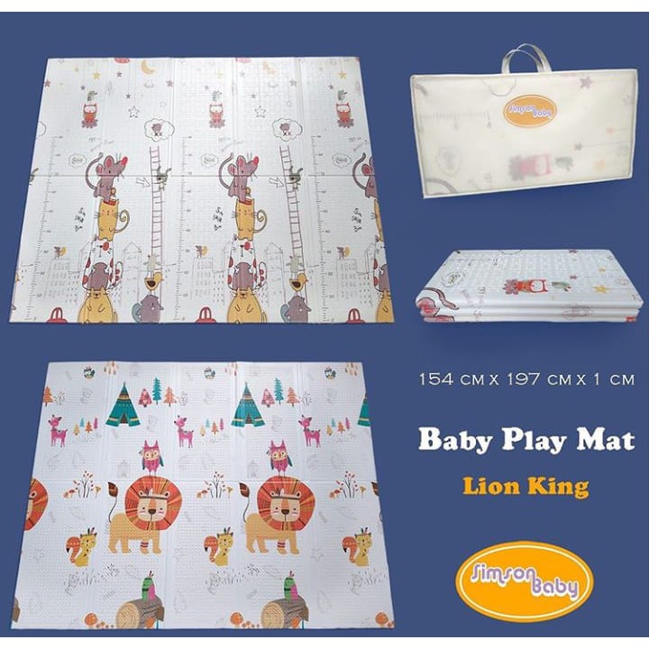 TERLARIS PREMIUM Simson Baby Playmat Premium Anak Bayi Lipat 154 x 197 x 1 Cm MOTIF BOLAK BALIK-2