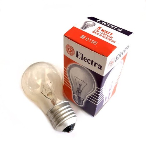 Lampu Bohlam / Pijar Electra 5 Watt Bisa Untuk Penghangat Ayam / Mesin Tetes Telur
