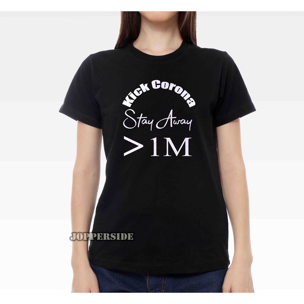 JOPPERSIDE T SHIRT KAOS DISTRO WANITA PEREMPUAN CEWEK SLIMFIT PREMIUM DID STAY AWAY TW18