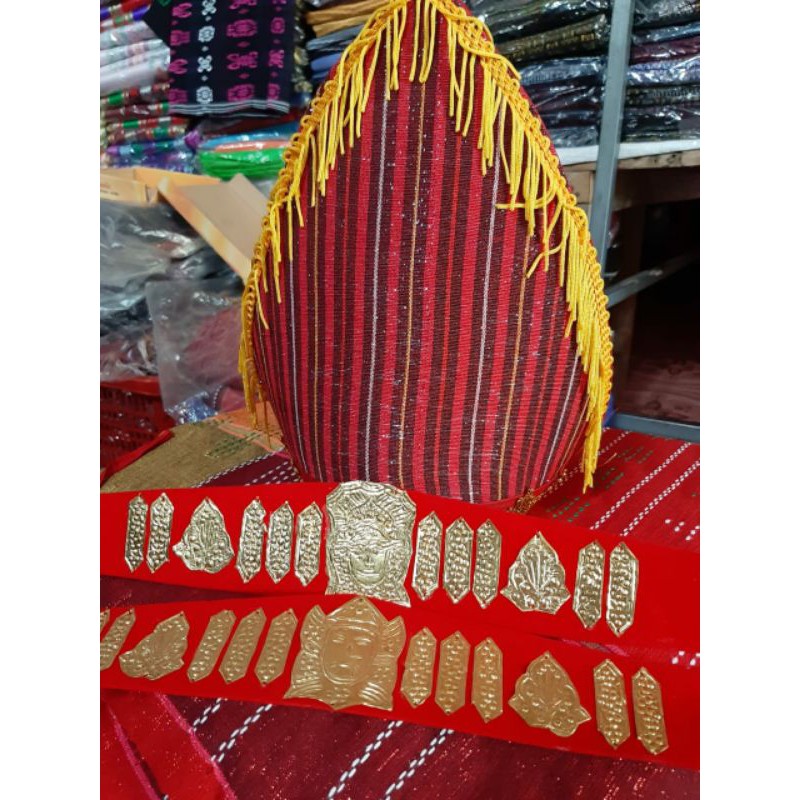 Sortali Batak Topi Pesta Motif Ulos Mangiring Sadum Tobutobu Pucca