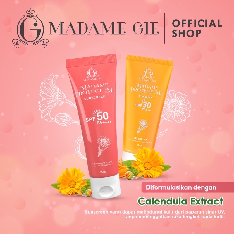 MADAME GIE Madame Protect Me Sunscreen SPF 30 PA +++ With Calendula - Skincare Sunblock Madamegie