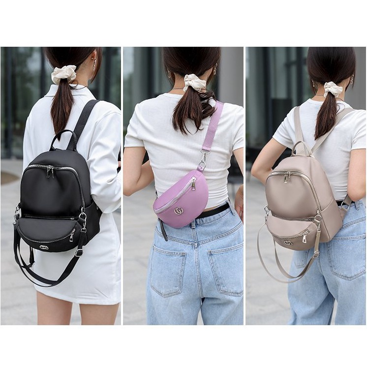 Satu7an T265 Tas Ransel Wanita Style Korea Fashion Motif Tas Cewek Import Multifungsi Tas Punggung Backpack Women Kain Oxford