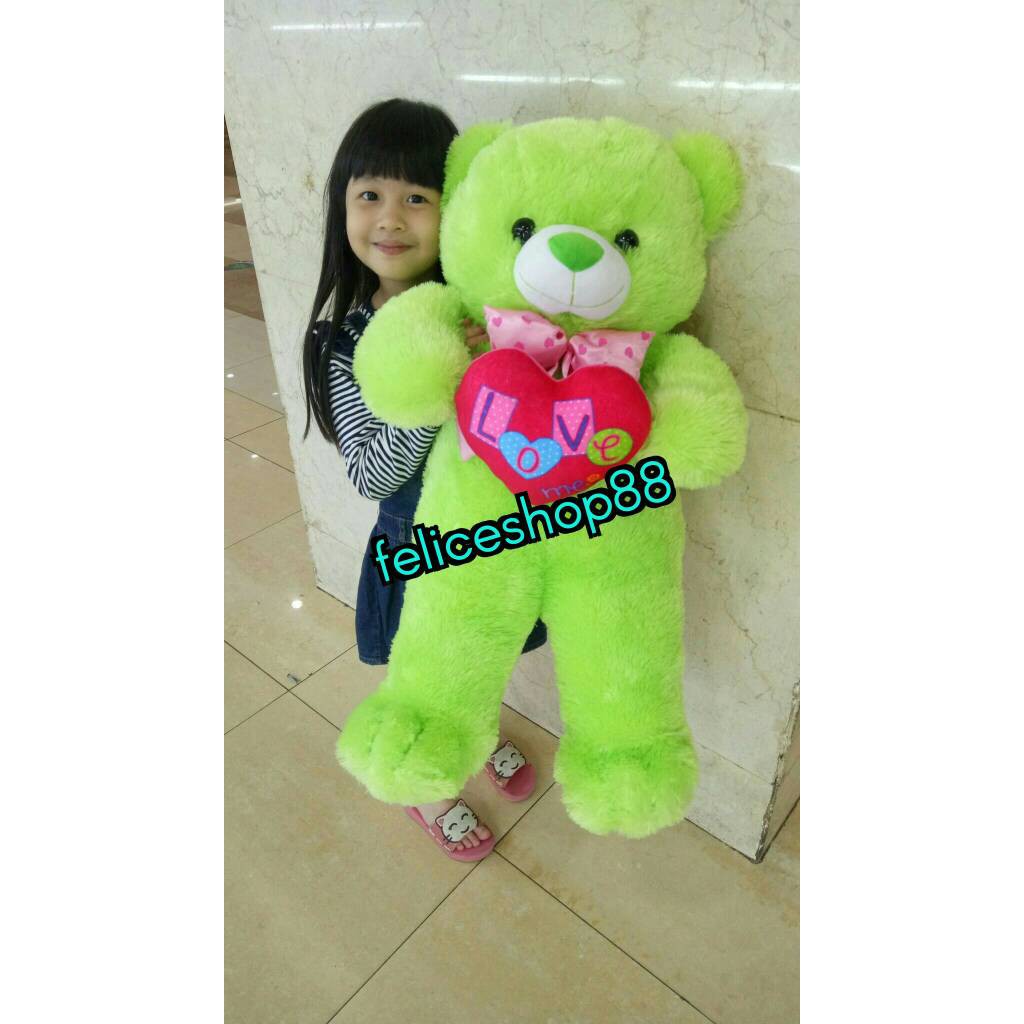 Unik boneka beruang teddy bear besar hijau biru ungu Diskon
