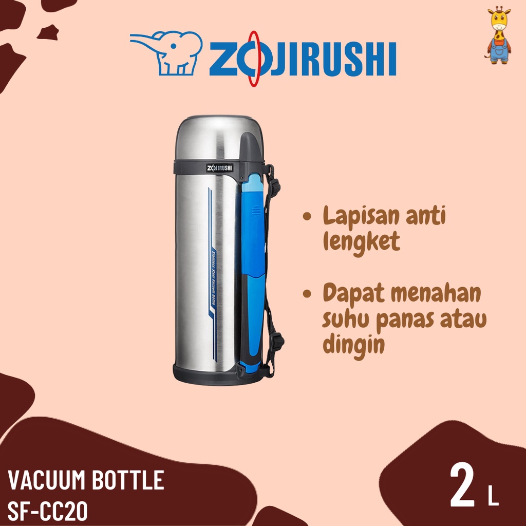 Zojirushi Vac Btl SF-CC20 - Vacuum Bottle Termos Air Panas