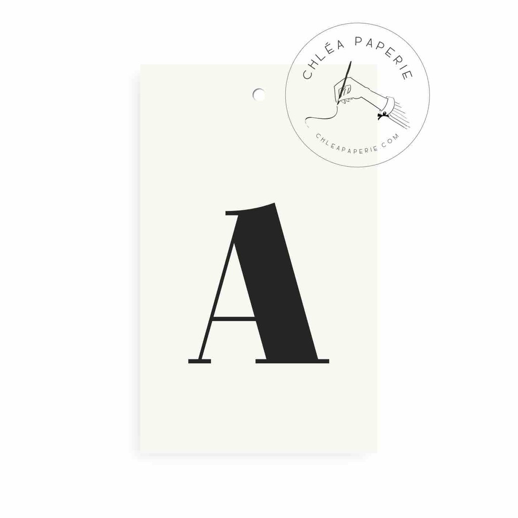 

Gift Tag / Alphabet A / Hang Tag